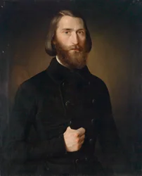 Portret van de theoloog Carl Scholl